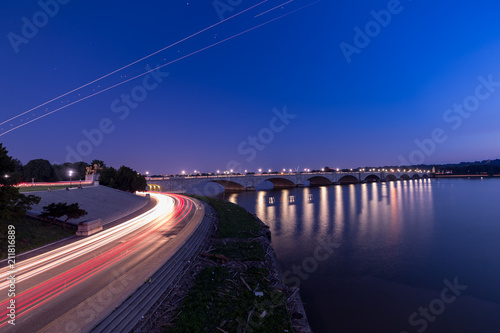 airplane light trail