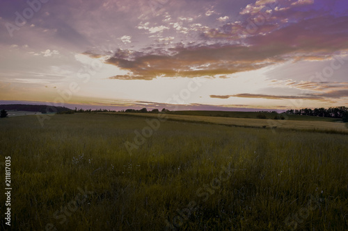 purple sunset in germany