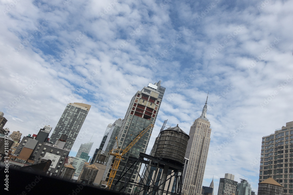 manhattan new york city buildings skyline day