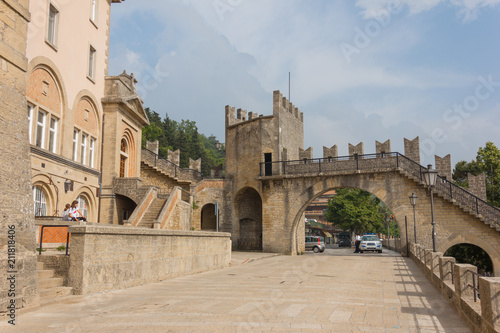 Streets of San Marino on the top of Monte Titano