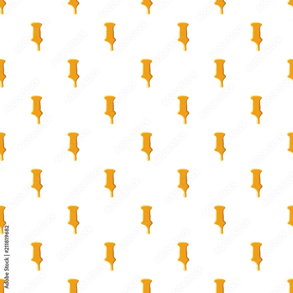Letter I from honey pattern seamless repeat in cartoon style vector illustration