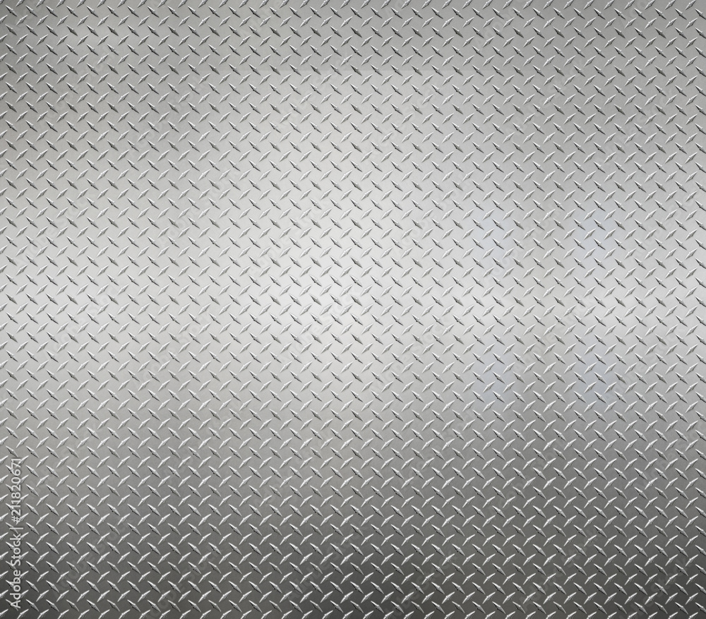Fototapeta Biała srebrna metalowa płyta przemysłowa ściana diamentowa stalowa wzorzyste tło