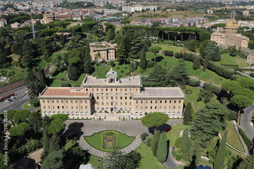 View from Sankt. Peter's Basilica to Vatican City View from Sankt. Peter's Basilica to Vatican City