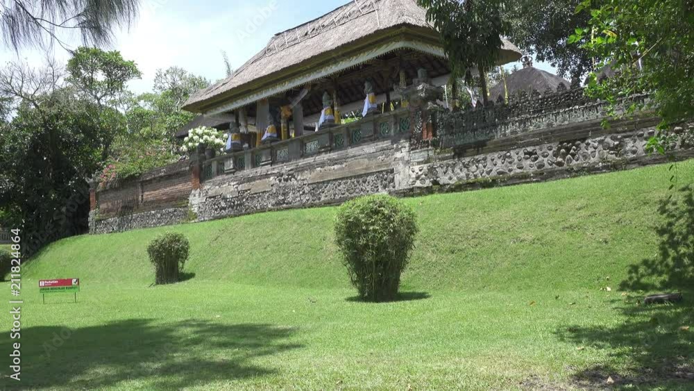 Pura Taman Ayun, Taman Ayun Temple,Bali Indonesia, the Panoramic view in sunny day,on the plate an inscription in Indonesian Pura Taman Ayun, Taman Ayun Temple,Bali Indonesia, the Panoramic view in sunny day,on the plate an inscription in Indonesian