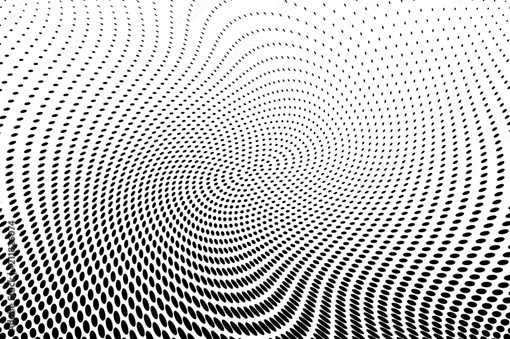 Wave Halftone background. Abstract Pattern in pop art style. Vintage, retro backdrop. Futuristic panel Vector illustration Wave Halftone background. Abstract Pattern in pop art style. Vintage, retro backdrop. Futuristic panel Vector illustration
