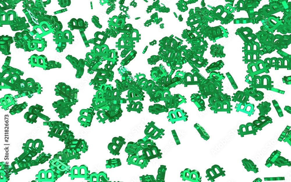 Digital currency symbol Bitcoin on a white background. Fall of bitcoin. Cryptocurrency graph on virtual screen. Business, Finance and technology concept. 3D illustration Digital currency symbol Bitcoin on a white background. Fall of bitcoin. Cryptocurrency graph on virtual screen. Business, Finance and technology concept. 3D illustration