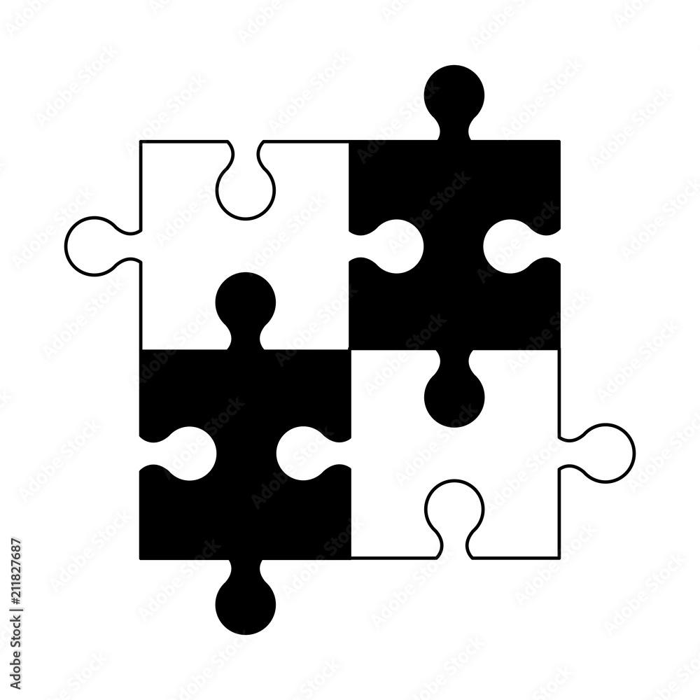 Jigsaw pieces isolated vector illustration graphic design Jigsaw pieces isolated vector illustration graphic design