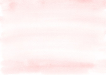 Soft pink watercolor background is almost uniform, with beautiful stripes from the brush. Excellent substrate or template for any design.