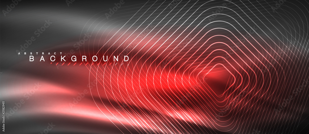 Neon glowing lines, magic energy space light concept, abstract background wallpaper design Neon glowing lines, magic energy space light concept, abstract background wallpaper design