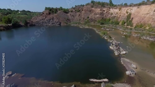 lake in aerial view