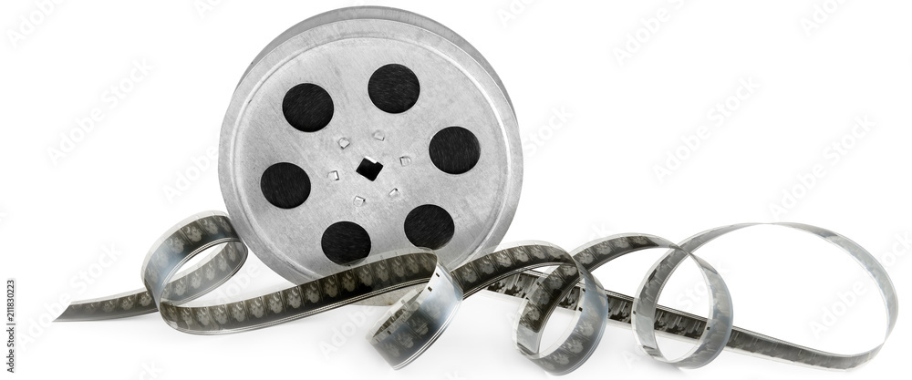 Film strip isolated on white background. Wide photo. Film strip isolated on white background. Wide photo.