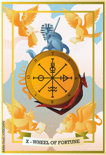 tarot card fortune wheel