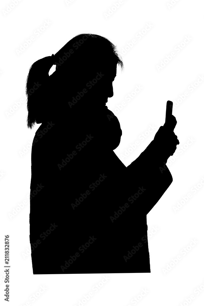 Woman Taking Photos Isolated Silhouette Graphic Woman Taking Photos Isolated Silhouette Graphic
