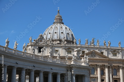 St. Peter's Basilica at St. Peter's Square in the Vatican in Rome, Italy