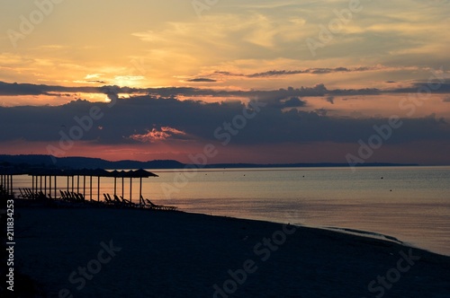 sunset at the sea  