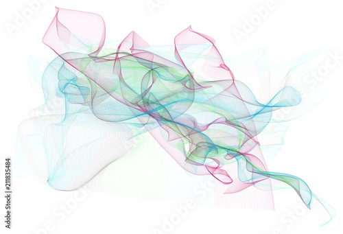 Abstract smoky line art illustrations background. Surface, texture, style & canvas.