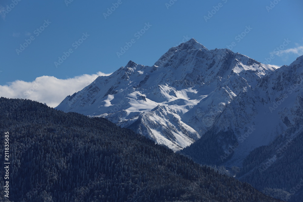 Winter mountains of the Kavkazky ridge