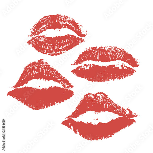 Happy kiss day. lips pomade Vector
