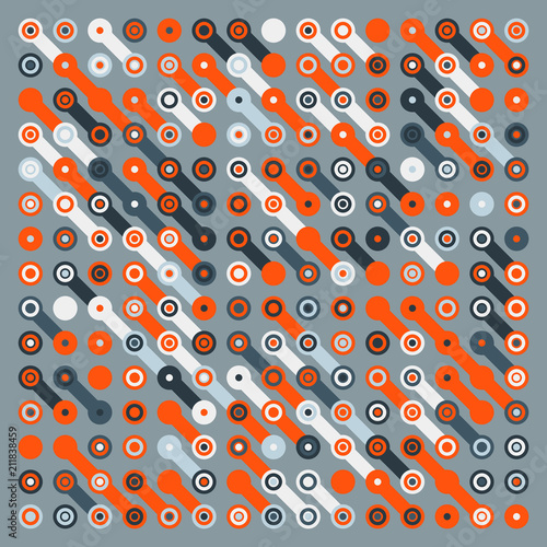 Generative random pattern art design. Color ornament.
