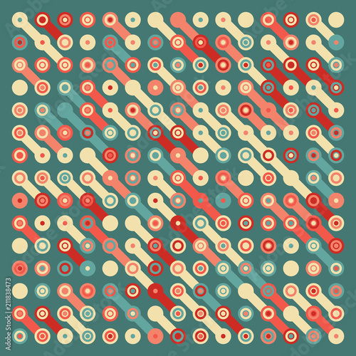 Generative random pattern art design. Color ornament.