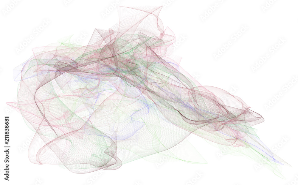 Fototapeta premium Abstract smoky line art illustrations background. Creative, style, backdrop & pattern.
