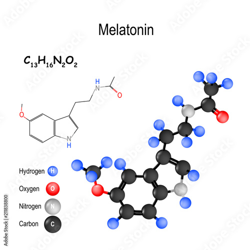 Structure of a melatonin molecule