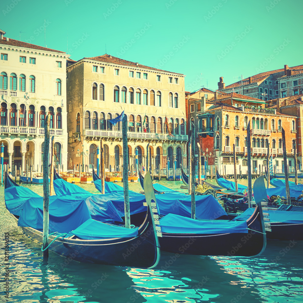 Gondolas on The Grand Canal