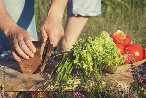 Summer picnic - fresh healthy organic food