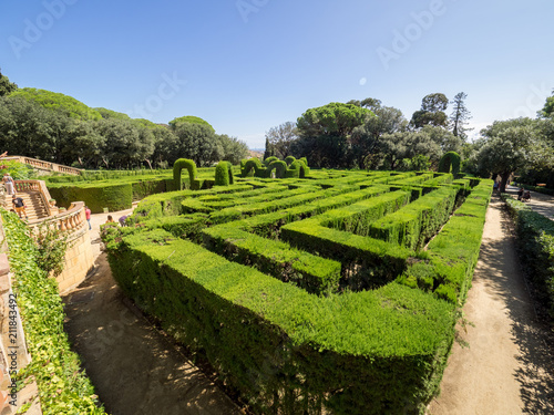View of the tourists in the Horta's Labyrinth