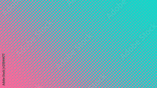 Halftone gradient pattern vector illustration. Blue dotted, pink halftone texture. Pop Art style blue pink halftone, comics Background. Background of Art. Dots background. AI10