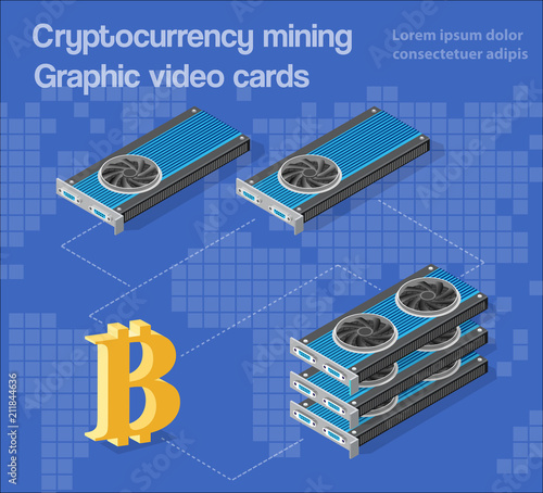 Video card set of mining bitcoin