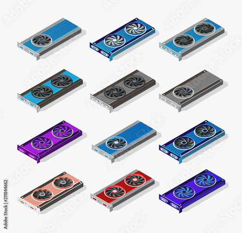 Video card set of mining bitcoin