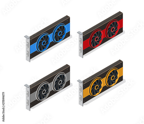 Video card set of mining bitcoin