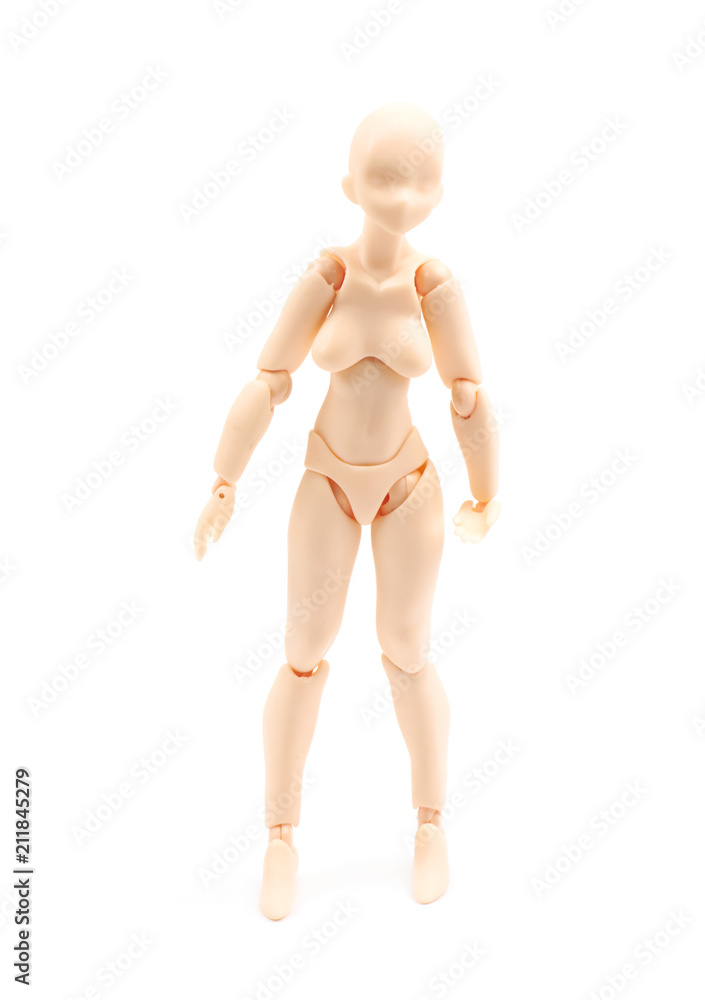 Plastic joint reference doll isolated Plastic joint reference doll isolated