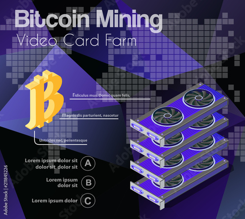 Video card set of mining bitcoin