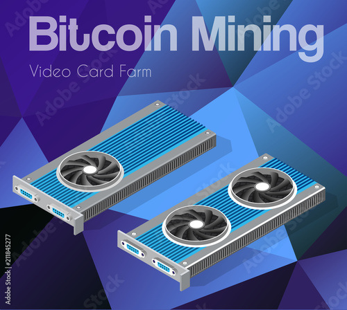 Video card set of mining bitcoin