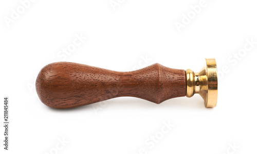Billede på lærred Sealing wax wooden stamper isolated
