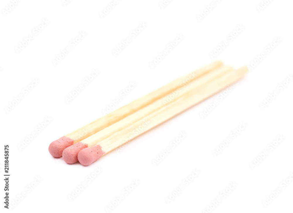 Pile of wooden matches isolated Pile of wooden matches isolated