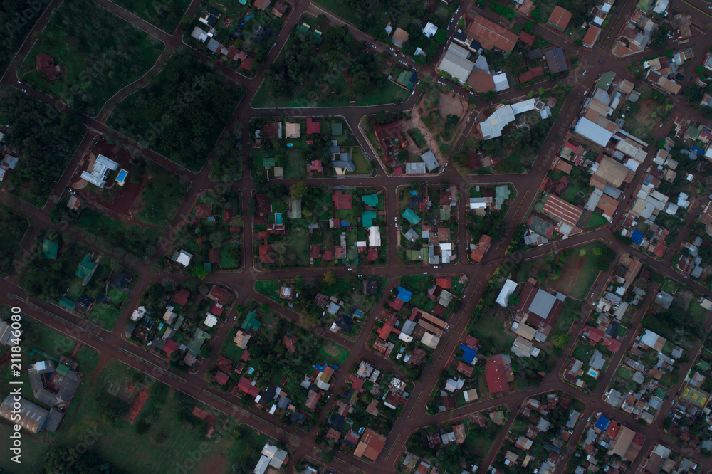 puerto esperanza, misiones, argentina desde drone puerto esperanza, misiones, argentina desde drone