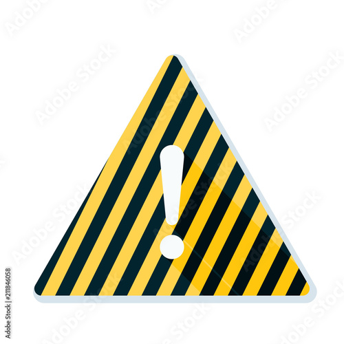 Exclamation Danger sign illustration