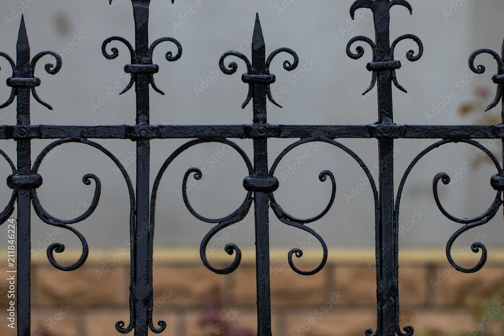 The fragment of forged metal products. close-up The fragment of forged metal products. close-up