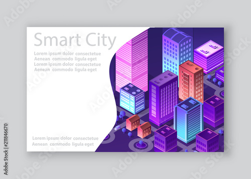 Isometric city business card