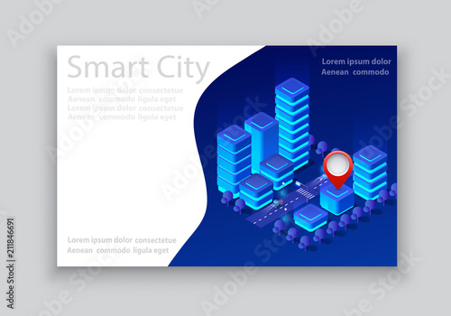 Isometric city business card
