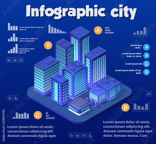 Isometric city of violet