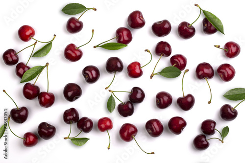 cherry on white background