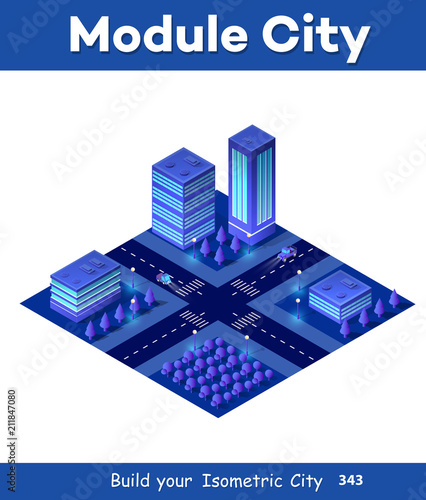 Isometric city of violet