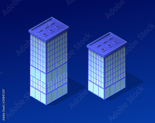 Isometric city of violet