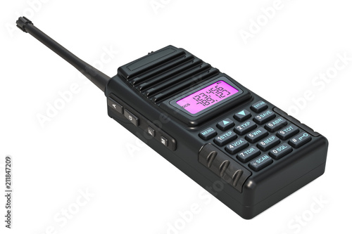 Portable radio walkie-talkie, 3D rendering