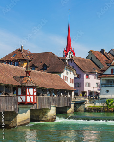 Historic part of the town of Bremgarten in the Swiss canton  of Aargau