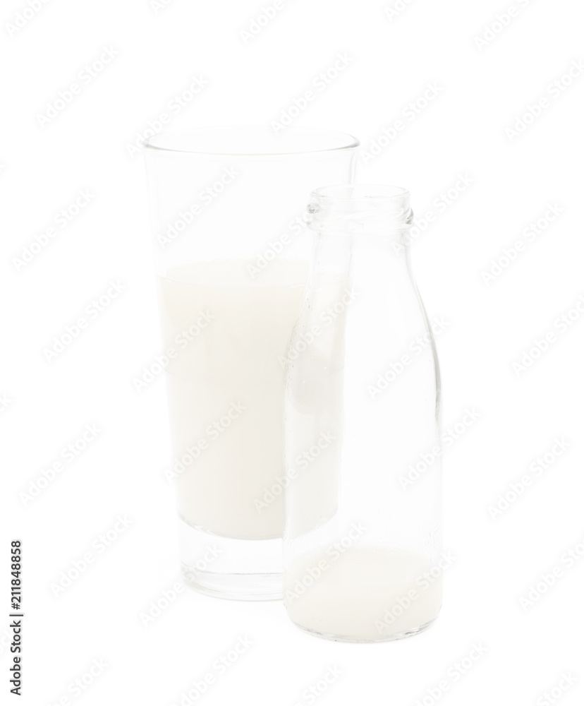 Glass of milk isolated Glass of milk isolated